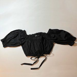 boohoo milk maid crop top and skirt set